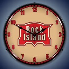Vintage-Retro  Rock Island Railroad Lighted Wall Clock