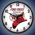 Vintage-Retro  Texaco Fire Chief Lighted Wall Clock