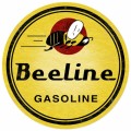 Retro Bee Line Gasoline Tin Sign