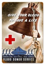 Vintage-Retro Red Cross Bell Metal-Tin Sign