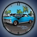 Vintage-Retro  1966 Nova (blue) Lighted Wall Clock