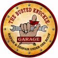 Retro Wrench Round Tin Sign