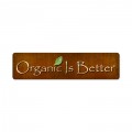 Vintage Organic Tin Sign 20 x 5 Inches