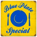 Vintage-Retro Blue Plate Metal-Tin Sign