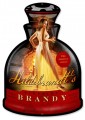 Vintage-Retro Fireside Brandy Custom Shape Metal-Tin Sign