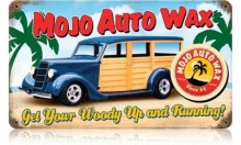 Vintage-Retro Mojo Woody Metal-Tin Sign