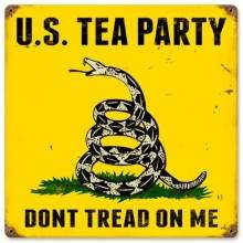 Vintage-Retro US Tea Party Metal-Tin Sign