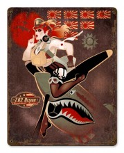 Vintage-Retro Flying Tiger Metal-Tin Sign