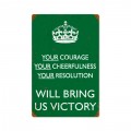 Retro Your Courage Tin Sign 12 x 18 Inches