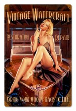 Vintage-Retro Vintage-Retro Watercraft Metal-Tin Sign