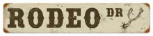 Vintage-Retro Rodeo Drive Metal-Tin Sign