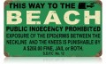 Vintage-Retro Beach Indecency Metal-Tin Sign