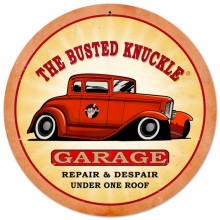 Vintage Hot Rod 14 x 14 inches Tin Sign