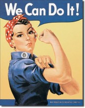 Vintage Rosie The Rivetor Tin Sign