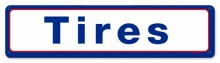 Retro Mobil Tires Tin Sign 20 x 5  Inches