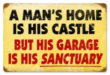 Vintage-Retro Mans Home Metal-Tin Sign LARGE