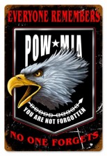 Vintage-Retro POW MIA Metal-Tin Sign