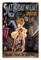 Vintage-Retro Saturday Night Special Tin-Metal Sign