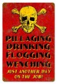 Vintage-Retro Pillaging Pirate Metal-Tin Sign