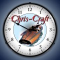 Vintage-Retro  Chris Craft Barrel Back Lighted Wall Clock