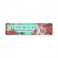 Vintage Love Rose Petal Tin Sign 20 x 5 Inches