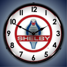 Vintage-Retro  Shelby Logo Lighted Wall Clock