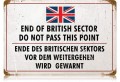 Vintage-Retro British Sector Metal-Tin Sign