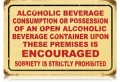 Vintage-Retro Drinking Encouraged Metal-Tin Sign