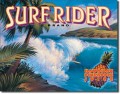 Retro Surf Rider Metal Sign