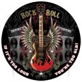 Vintage-Retro Rock and Roll Round Metal-Tin Sign