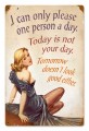 Vintage-Retro Not Your Day Metal-Tin Sign LARGE