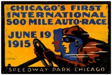 Retro Tin Sign Chicago 500 36 x 24 Inches