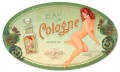 Vintage-Retro Cologne Pinup Oval Metal-Tin Sign