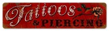 Vintage-Retro Tattoos Piercing Metal-Tin Sign