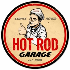 Vintage-Retro Hot Rod Garage Metal-Tin Sign