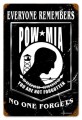 Vintage-Retro POW Black Metal-Tin Sign
