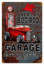 Vintage-Retro Hot Rod Mobile Gas Metal-Tin Sign