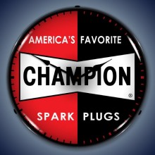 Vintage-Retro  Champion Spark Plugs Lighted Wall Clock