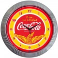 Retro COCA-COLA® WINGS NEON CLOCK 15 x 15 Inches