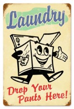 Vintage-Retro Laundry Metal-Tin Sign