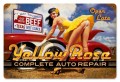 Vintage-Retro Yellow Rosie Repair Metal-Tin Sign