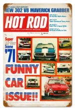 Vintage-Retro Funny Cars (Apr. 1971) Metal-Tin Sign