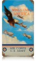 Vintage-Retro Wings Over America Metal-Tin Sign