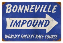 Vintage-Retro Bonneville Impound Metal-Tin Sign