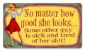 Vintage-Retro How Good She Looks Metal-Tin Sign