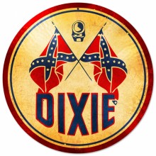 Vintage-Retro Dixie Gasoline Metal-Tin Sign
