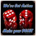 Vintage-Retro Dice Make Point Metal-Tin Sign