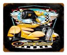 Vintage-Retro Bee Gee Roadster Metal-Tin Sign