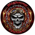Vintage-Retro Highway Outlaw Round Metal-Tin Sign