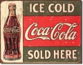Vintage COKE - 1916 Ice Cold Tin Sign
